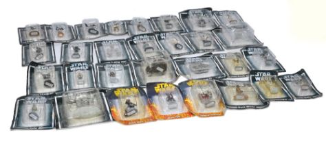 Star Wars Official Figurine Collection (De Agostini) comprising thirty carded metal figures as