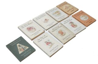 A group of Nine early and well preserved editions of Beatrix Potter Books including a very early