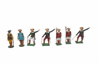 MJ Mode group of hand painted white metal English Civil War issues.