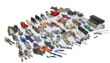 A large quantity of older issue Star Wars Action Figures including some original weapons and