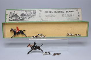 Toy Soldiers / Metal Figures comprising Britains set No. 1447 Hunting Series. Fair (with damage)