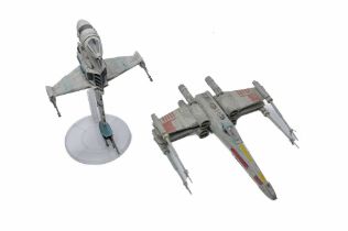 Star Wars comprising scale models of a B-Wing Star Fighter and X-Wing Star Fighter.