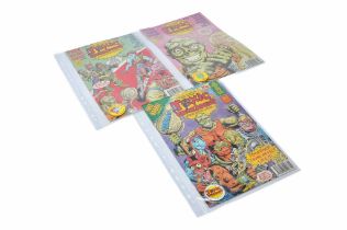 A trio of comics to include; Toxic Crusaders with original free badge - 23-6-92, Toxic Crusaders