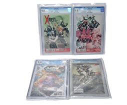 Graded Comic Books comprising of four issues to include; 1) X -Men: Blue #3 - Marvel Comics 7/17 -