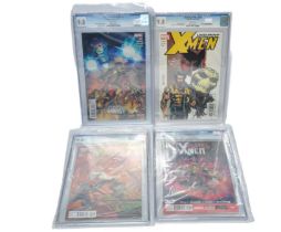 Graded Comic Books comprising of four issues to include; 1)Amazing X- Men #9 - Marvel Comics 9/