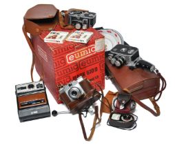 A group of audio-visual equipment including vintage Camera and Cine-Cameras with cases etc as shown.