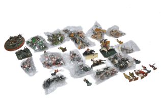 A large collection of military figures, mostly painted plastic issues from Airfix (to include some
