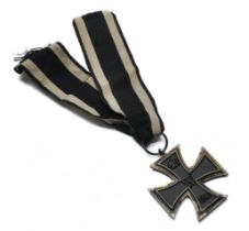 A 1914 WW1 original War Medal comprising the German Iron Cross, Second Class with original cloth.