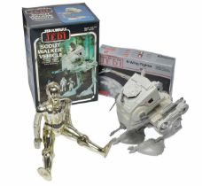 Star Wars comprising Return of the Jedi Scout Walker Vehicle (Box is very good) plus started