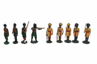 MJ Mode group of hand painted white metal figures / toy soldiers, comprising various international