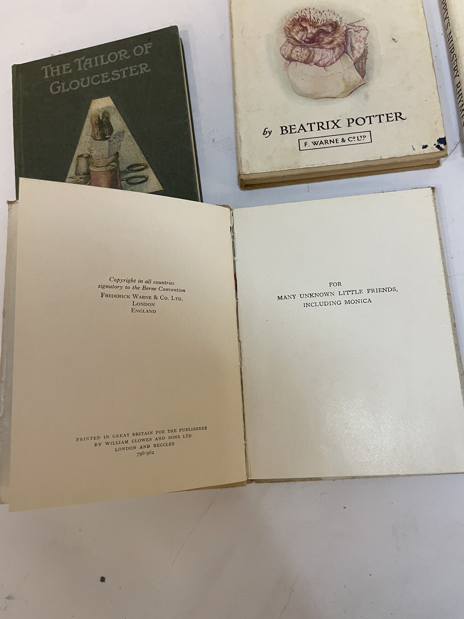 A group of Nine early and well preserved editions of Beatrix Potter Books including a very early - Image 3 of 10