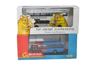 A duo of Creative Master Northcord 1/76 Diecast Model Bus issues comprising Archie Foundation and