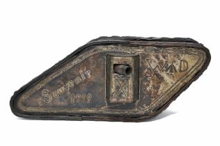Trench Art comprising a superb brass WW1 Dreadnought Tank produced in a POW Camp by either German or