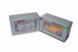 WSI diecast model truck issues comprising duo of Service Vans, VW Crafter and Mercedes Sprinter in