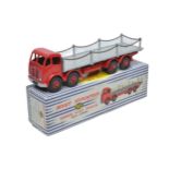 Dinky No. 905 Foden Type 2 Flat Truck with Chains. Red / Silver with red hubs. Displays generally