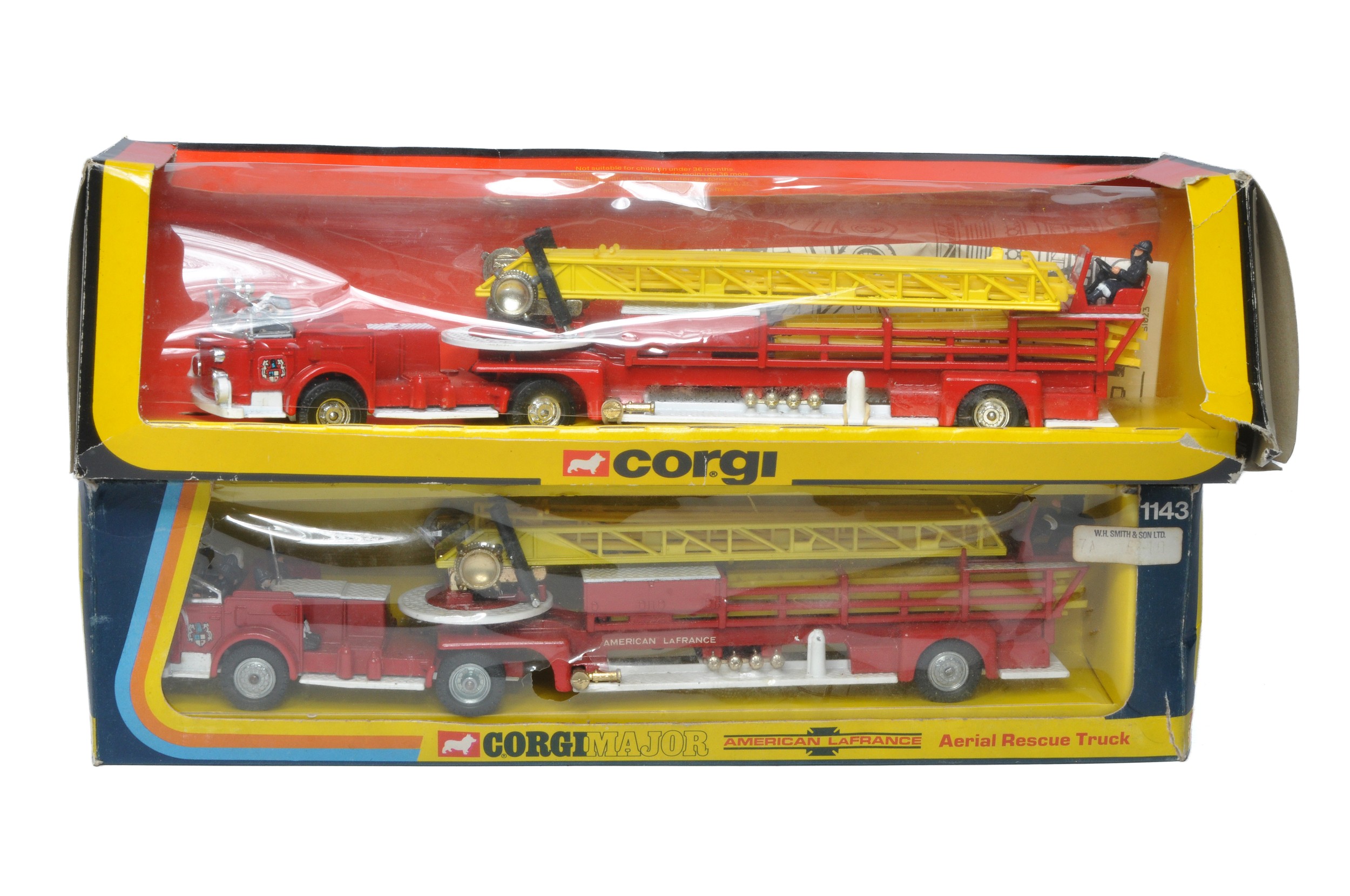 Corgi duo of fire appliance issues comprising No. 1143 in box variations as shown. Generally very