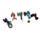 An assortment of white metal tractor issues including Scaledown and Browns Models, for Spares or