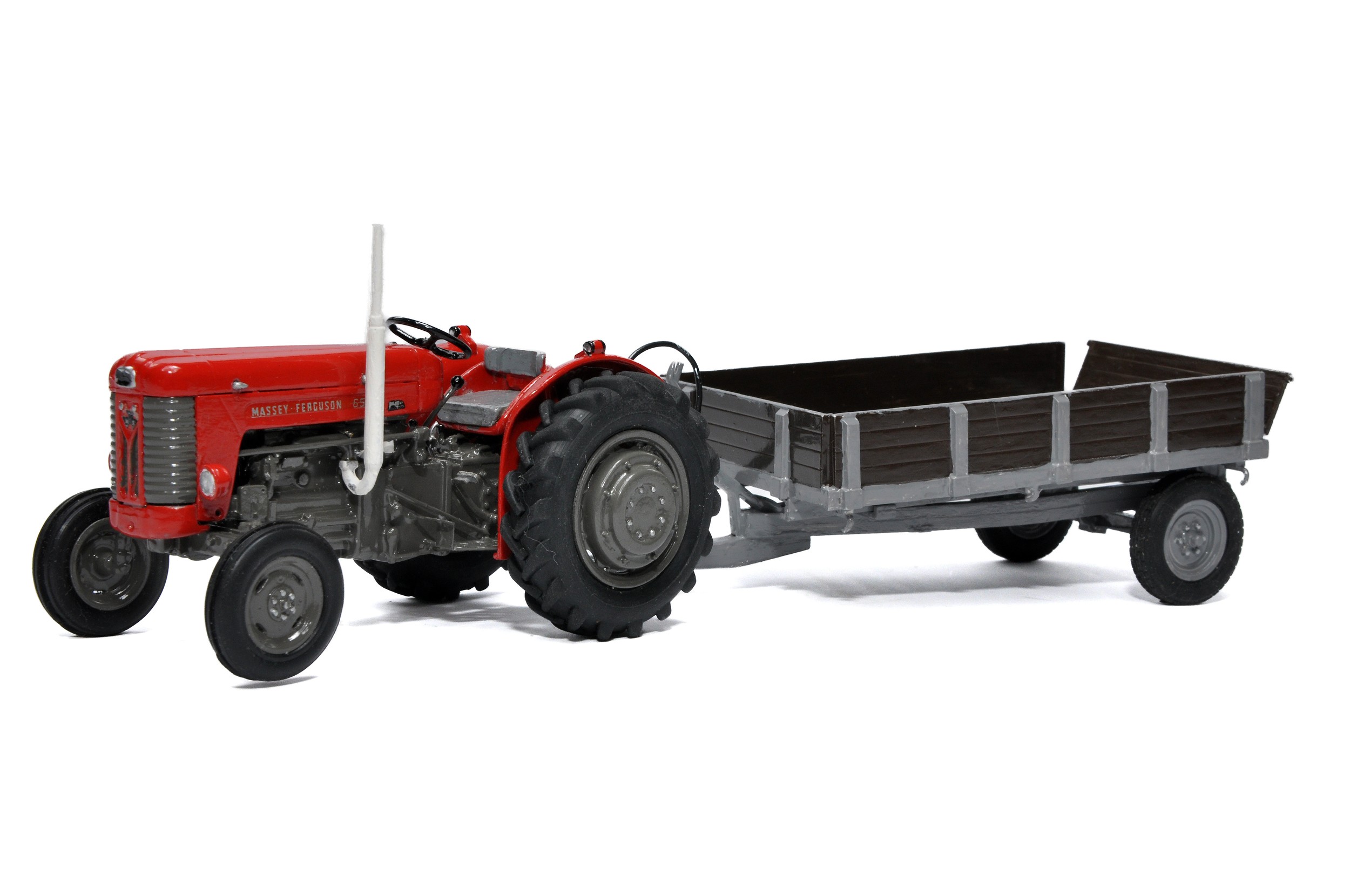 Scaledown Models 1/32 White Metal Farm Model issue comprising Massey Ferguson 65 Tractor and Rear