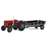 Scaledown Models 1/32 White Metal Farm Model issue comprising Massey Ferguson 65 Tractor and Rear