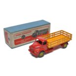 Dinky No. 531 Leyland Comet Lorry. Red and yellow. Displays very good, some marks of wear to rear.