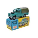 Corgi No. 438 Land Rover 109. Metallic green with Lemon interior. Cast Hubs. Generally Excellent. No