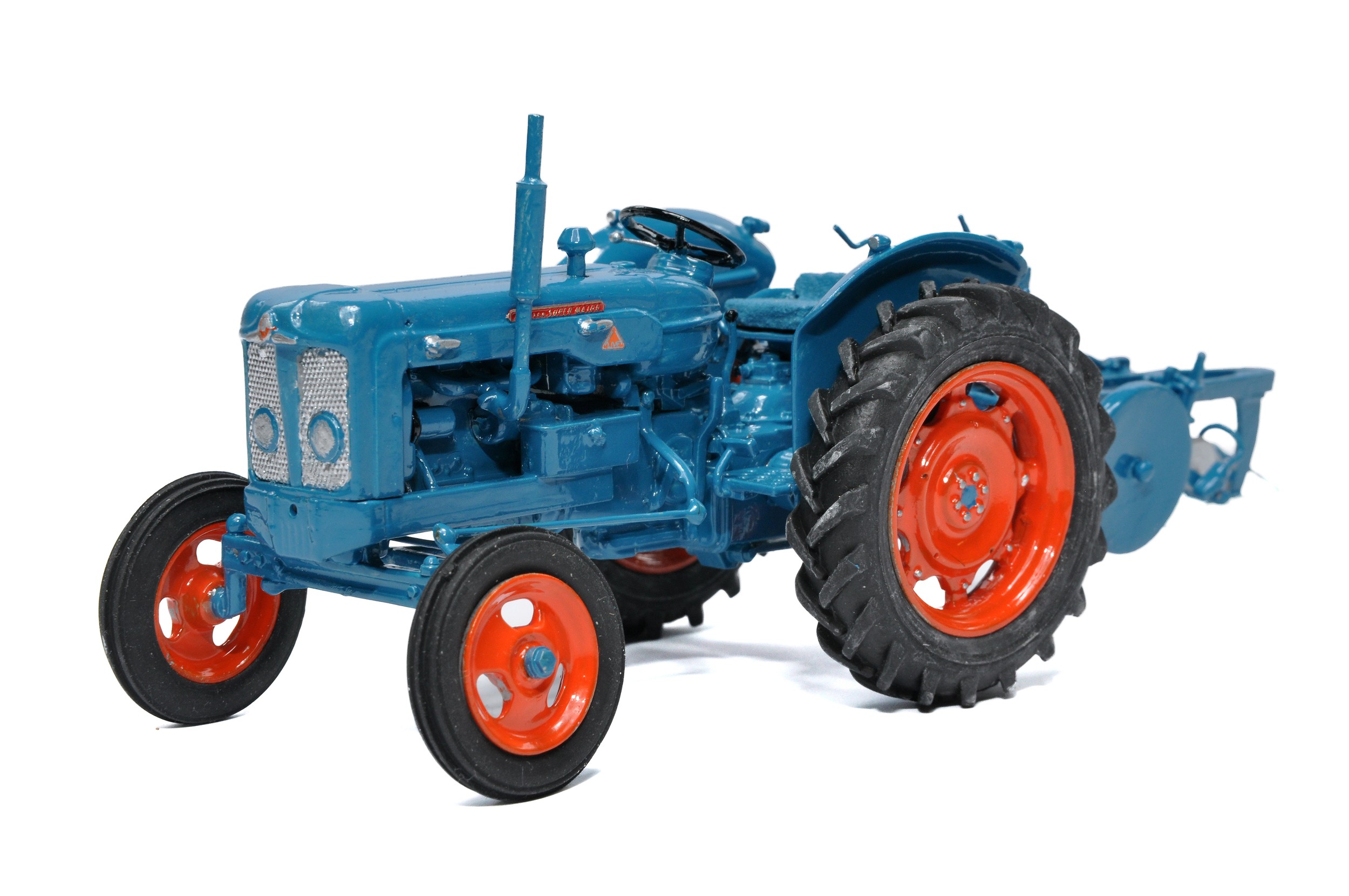 Scaledown Models 1/32 White Metal Farm Model issue comprising Fordson Major Tractor and Rear Plough.