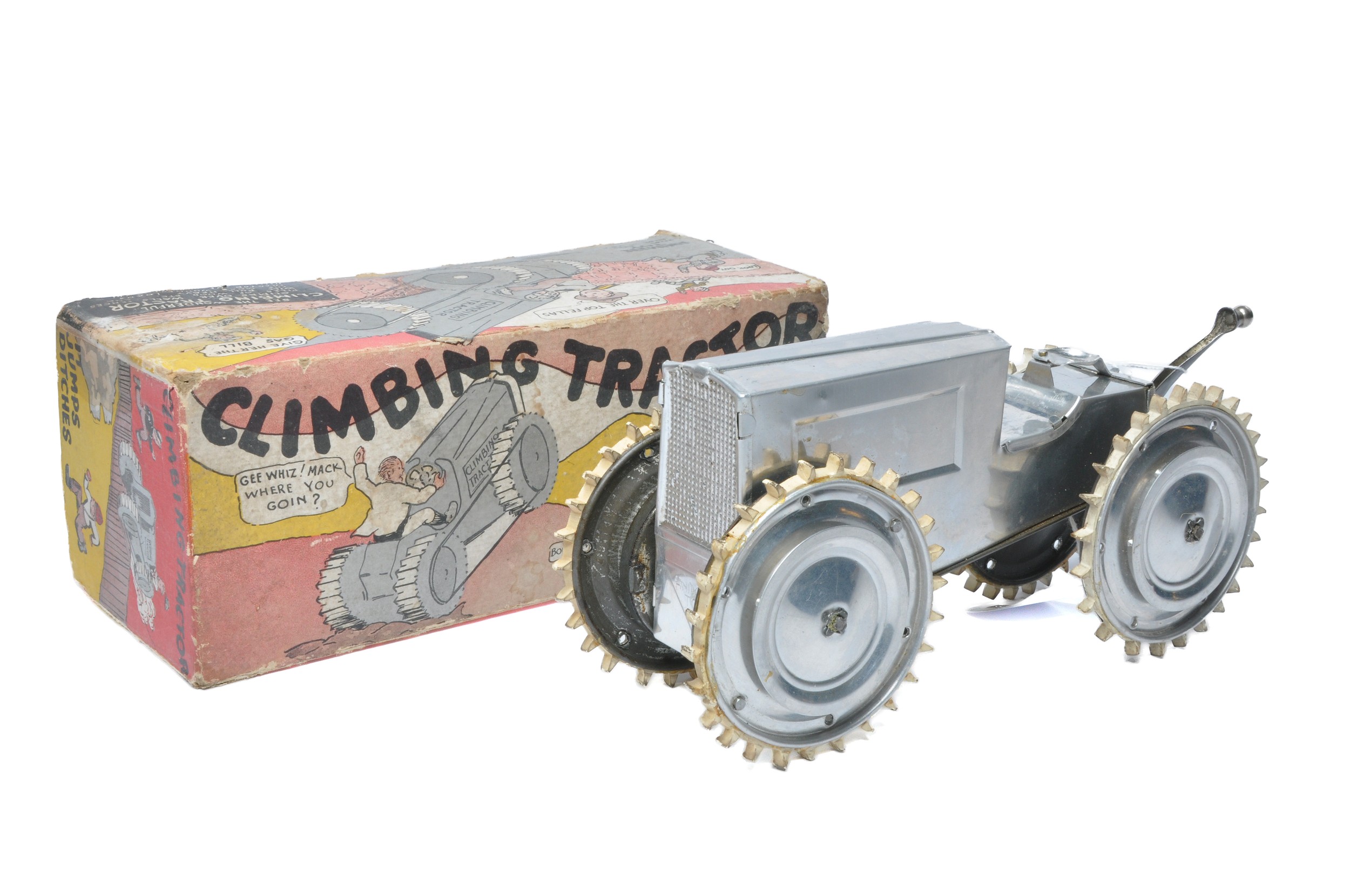 Animate (USA) Tinplate Crawler Tractor. Displays very good with good original box.