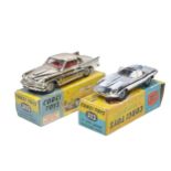 Corgi duo of No. 211S Studebaker Golden Hawk plus No. 312 Jaguar E Type Competition Model. Both