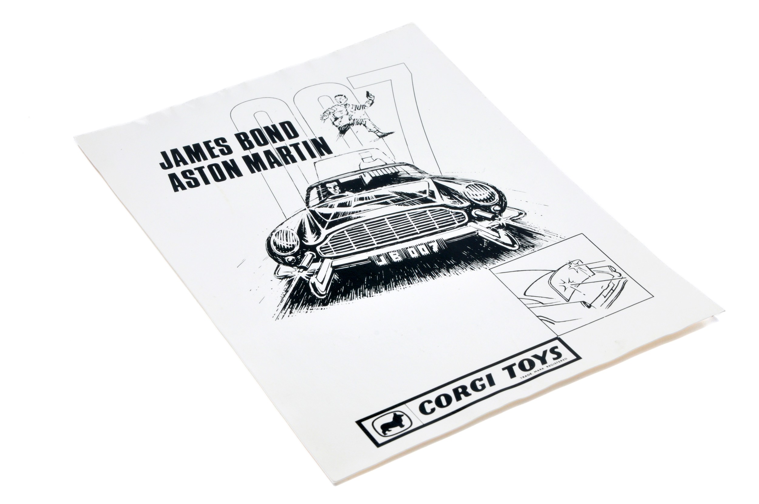 James Bond 007 Artwork Proof Copy for Corgi Aston Martin issue to include 16.5 x 12 cm gloss proof