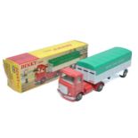 Dinky No. 914 AEC Articulated Lorry. Red, white interior, grey green red back. Displays very good,