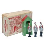 Crescent vintage lead metal figure set comprising No. 1218 Whitehall comprising trio of figures