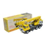 Dinky No. 980 Coles Hydra 150T Crane Truck. Yellow, black interior. Displays excellent with little