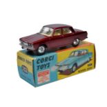 Corgi No. 252 Rover 2000. Maroon with cream interior. Spun Hubs. Generally Excellent. The odd tiny