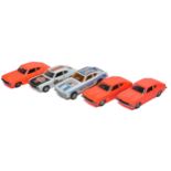 Corgi group of 3 x Whizzwheels Ford Capri in Fluorescent orange plus Texaco issue and Santapod