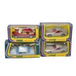 Corgi group of four diecast cars as shown including Porsche 924 x 2, Mercedes 240D and AMC Pacer