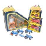 A group of Corgi farm toy issues including Silo Excavator Set, duo of trailers with colour