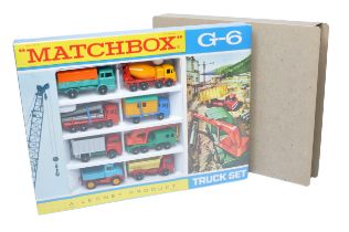 Matchbox Regular wheels no. G6 Truck Set containing 8 vehicles as shown. Set is factory sealed