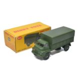 Dinky No. 623 Army Covered Wagon with windows. Displays very good excellent with only the odd speck.