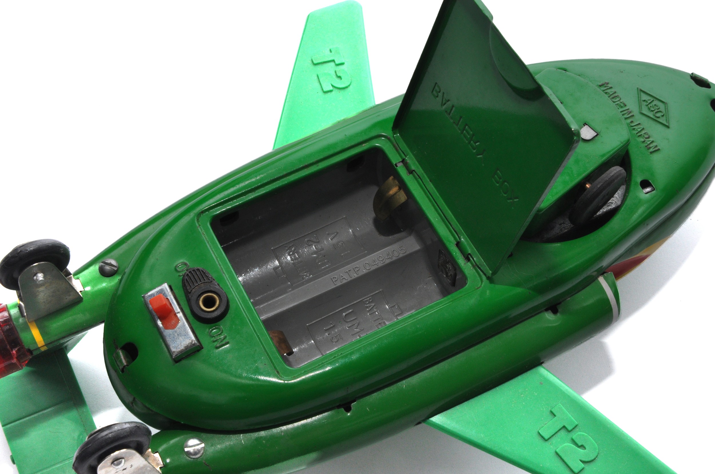 ASC - Aoshin Japanese Tinplate Battery Operated Thunderbird 2. Body is majority tin with plastic - Image 6 of 6