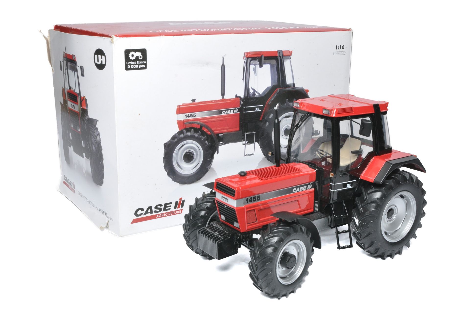 Universal Hobbies 1/16 diecast farm model issue comprising Case International 1455XL Tractor.