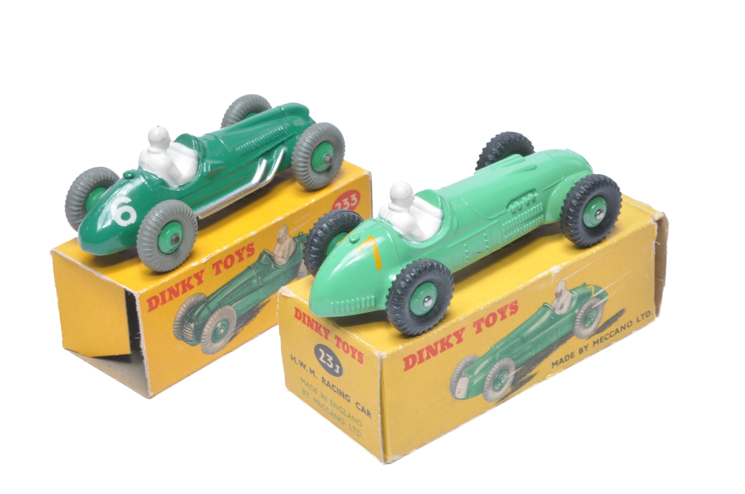 Dinky duo of racing cars as shown. Display very good to excellent, in fair boxes (missing some - Image 2 of 2