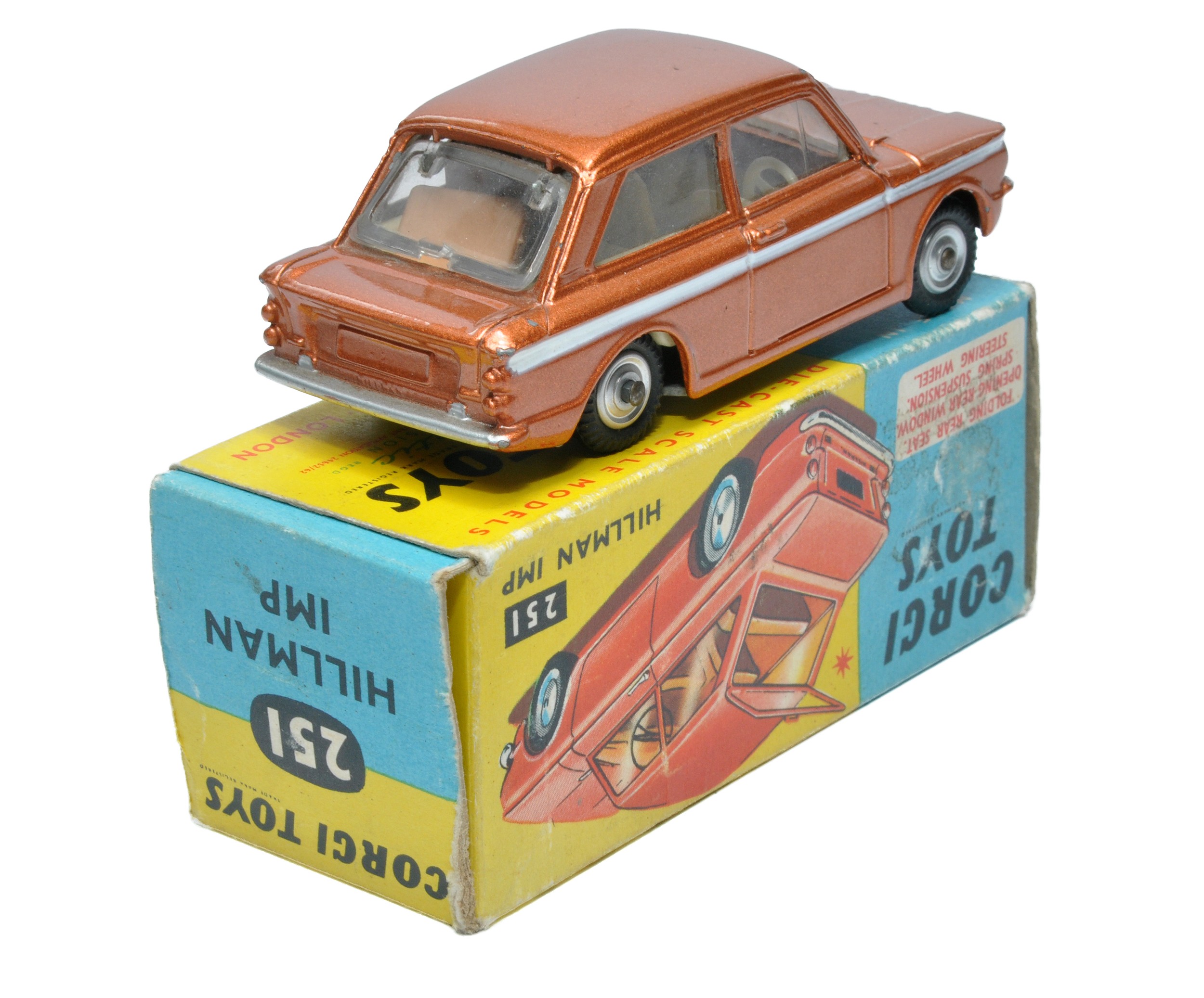 Corgi No. 251 Hillman Imp. Bronze / White trim with light tan interior. Spub Hubs. Generally - Bild 2 aus 2