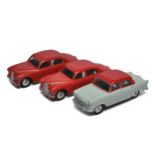 Corgi group of loose diecast issues comprising 2 x Riley Pathfinder in red plus Standard Vanguard.