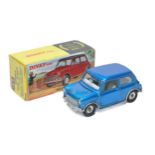 Dinky No. 183 Morris Mini-Minor. Metallic blue with white interior. Displays generally excellent,