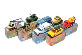 A group of of Eight Matchbox Superfast. Comprising VW Golf, Ambulance, Cement truck and others as