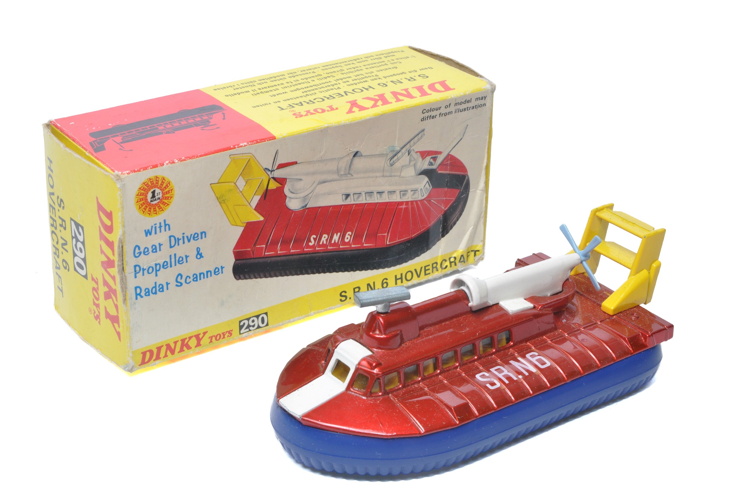 Dinky No. 290 SRN6 Hovercraft. Displays very good with the odd mark in fair to good box.
