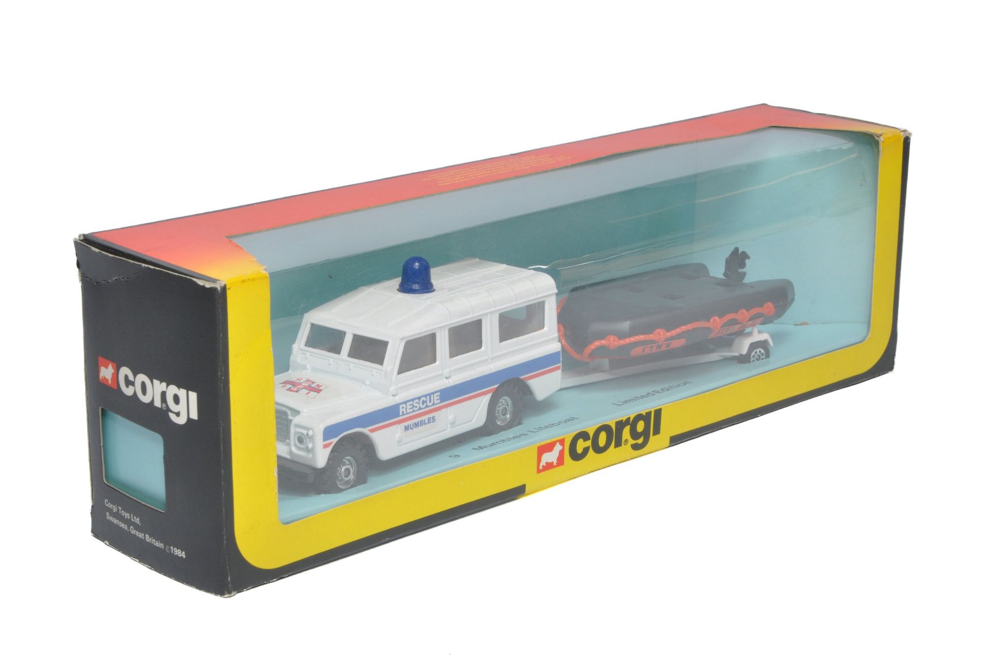 Corgi No. GS9 Mumbles Limited Edition RNLI Lifeboat set comprising Land Rover and Boat on Trailer.