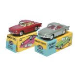 Corgi duo of No. 222 Renault Floride (colour variations). Both display generally very good and