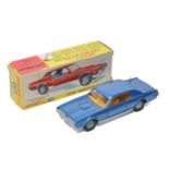 Dinky No. 174 Ford Mercury Cougar. Metallic blue, orange interior. Displays generally excellent with