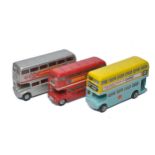 A trio of Corgi diecast double decker bus issues including limited edition 'Great book of Corgi'